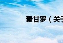 秦甘羅（關(guān)于秦甘羅的介紹）