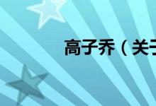 高子喬（關于高子喬的介紹）