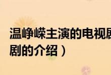 溫崢嶸主演的電視?。P(guān)于溫崢嶸主演的電視劇的介紹）