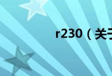 r230（關(guān)于r230的介紹）