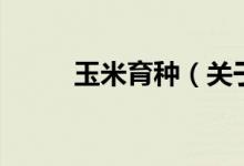 玉米育種（關(guān)于玉米育種的介紹）