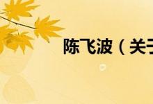 陳飛波（關(guān)于陳飛波的介紹）