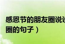 感恩節(jié)的朋友圈說說心情（適合感恩節(jié)發(fā)朋友圈的句子）