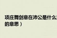項(xiàng)莊舞劍意在沛公是什么意思（怎么理解項(xiàng)莊舞劍意在沛公的意思）