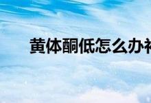 黃體酮低怎么辦補（黃體酮低怎么辦）