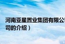 河南亞星置業(yè)集團(tuán)有限公司（關(guān)于河南亞星置業(yè)集團(tuán)有限公司的介紹）