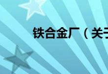 鐵合金廠（關(guān)于鐵合金廠的介紹）
