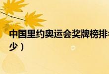 中國里約奧運會獎牌榜排名（中國里約奧運會獎牌榜排名多少）