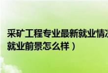采礦工程專業(yè)最新就業(yè)情況（2022采礦工程專業(yè)就業(yè)方向及就業(yè)前景怎么樣）