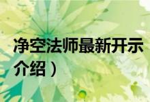 凈空法師最新開示（關(guān)于凈空法師最新開示的介紹）