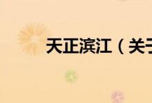 天正濱江（關(guān)于天正濱江的介紹）