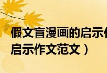 假文盲漫畫(huà)的啟示作文500字（假文盲漫畫(huà)的啟示作文范文）