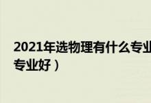 2021年選物理有什么專業(yè)（2022新高考物理類男生學(xué)什么專業(yè)好）