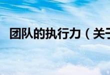 團隊的執(zhí)行力（關于團隊的執(zhí)行力的介紹）