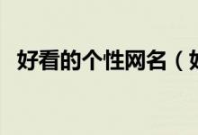 好看的個性網(wǎng)名（好看的個性網(wǎng)名有什么）