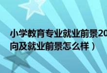 小學教育專業(yè)就業(yè)前景2022年（2022小學教育專業(yè)就業(yè)方向及就業(yè)前景怎么樣）