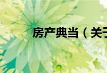 房產(chǎn)典當(dāng)（關(guān)于房產(chǎn)典當(dāng)?shù)慕榻B）