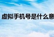虛擬手機(jī)號(hào)是什么意思（虛擬手機(jī)號(hào)的意思）