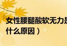 女性腰腿酸軟無力是什么原因（女性腿酸軟是什么原因）