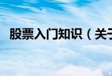 股票入門知識（關(guān)于股票入門知識的介紹）