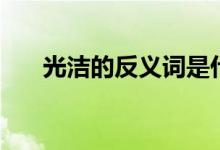 光潔的反義詞是什么呢（光潔的意思）