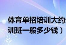 體育單招培訓大約多少錢（2021體育單招培訓班一般多少錢）