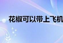 花椒可以帶上飛機嗎（花椒可以泡腳嗎）