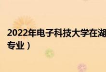 2022年電子科技大學(xué)在湖南招生計(jì)劃及招生人數(shù)（都招什么專業(yè)）