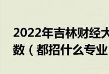 2022年吉林財經大學各省招生計劃及招生人數（都招什么專業(yè)）
