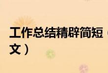 工作總結(jié)精辟簡短（公司員工個人工作總結(jié)范文）