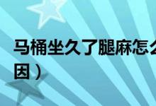 馬桶坐久了腿麻怎么辦（坐久了腿麻是什么原因）