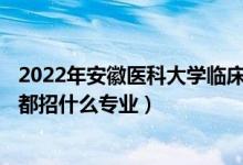 2022年安徽醫(yī)科大學(xué)臨床醫(yī)學(xué)院各省招生計(jì)劃及招生人數(shù)（都招什么專(zhuān)業(yè)）
