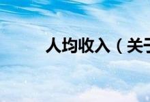 人均收入（關(guān)于人均收入的介紹）