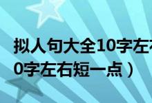 擬人句大全10字左右簡單60句（擬人句大全10字左右短一點(diǎn)）