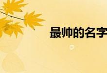 最帥的名字（帥氣的名字）