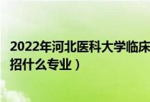 2022年河北醫(yī)科大學臨床學院各省招生計劃及招生人數（都招什么專業(yè)）