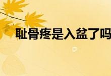 恥骨疼是入盆了嗎（恥骨疼是入盆了嗎）