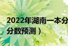 2022年湖南一本分?jǐn)?shù)線（湖南2022一本錄取分?jǐn)?shù)預(yù)測）