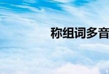 稱組詞多音字（稱的意思）