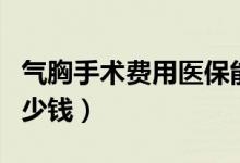 氣胸手術(shù)費(fèi)用醫(yī)保能報(bào)銷多少錢（氣胸手術(shù)多少錢）