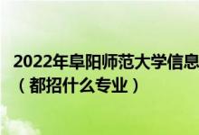 2022年阜陽(yáng)師范大學(xué)信息工程學(xué)院各省招生計(jì)劃及招生人數(shù)（都招什么專業(yè)）