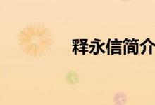 釋永信簡介（釋永信介紹）