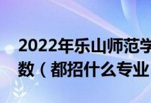 2022年樂山師范學院各省招生計劃及招生人數(shù)（都招什么專業(yè)）