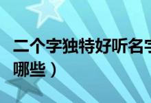 二個(gè)字獨(dú)特好聽名字（二個(gè)字獨(dú)特好聽名字有哪些）