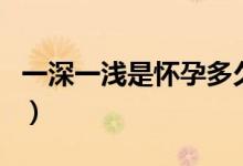 一深一淺是懷孕多久（一深一淺是懷孕多久了）