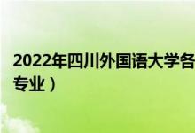 2022年四川外國語大學(xué)各省招生計(jì)劃及招生人數(shù)（都招什么專業(yè)）