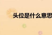頭位是什么意思（頭位是什么意思）