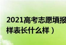 2021高考志愿填報(bào)表（2022年高考志愿填報(bào)樣表長(zhǎng)什么樣）