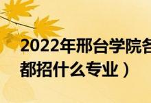 2022年邢臺學院各省招生計劃及招生人數(shù)（都招什么專業(yè)）