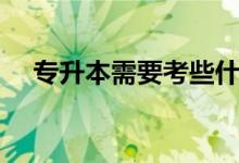 專升本需要考些什么科目(考試難不難)